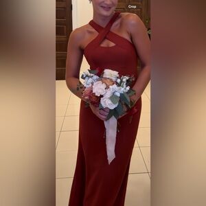 Hayley Paige Occasions Red Sweetheart Sheath Dress